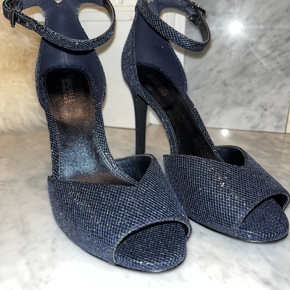 New! MK Michael Kors Cambria Dress Sandal Glitter Cobalt Blue Size 7.5 - Picture 6 of 13